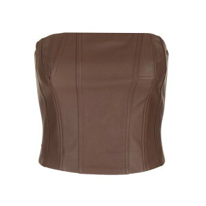 AMIRI �A�~�� ���f�B�[�X �V���c�E�u���E�X PS24WLT001CHOCOLATE leather bustier Brown IT32 IT34 IT36 IT38 IT40 IT42 IT44 IT46 IT48 IT50 IT52 IT54 IT56 �y���������E�֐ō��z