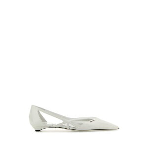 Prada �v���_ ���f�B�[�X �t���b�g�V���[�Y 1F732NFD015055F0009 White leather ballerinas White 36 37 37.5 38 38.5 39 40 41 �y���������E�֐ō��z