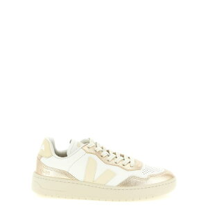 VEJA ���F�W�� ���f�B�[�X �X�j�[�J�[ VD2021362WHITECALCAIREPLATINE 'V-90' sneakers Gold 36 37 38 39 40 41 37.5 38.5 �y���������E�֐ō��z