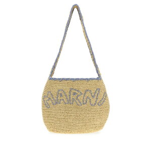 Marni �}���j ���f�B�[�X �n���h�o�b�O�E�V�����_�[�o�b�O SBMP0256A0P8561ZO981 Raffia shopping bag Beige o Tan onesize �y���������E�֐ō��z