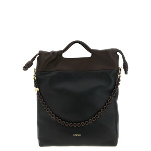 LOEWE ���G�x ���f�B�[�X �n���h�o�b�O�E�V�����_�[�o�b�O A411FIOX040020 'Flamenco Purse' shopping bag Black onesize IT0 �y���������E�֐ō��z