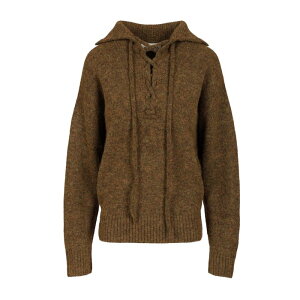 Isabel Marant Etoile �C�U�x�� �}���� �G�g���[�� ���f�B�[�X �j�b�g�E�Z�[�^�[�E�J�[�f�B�K�� 25APU0724FAA1L68E50BZ Phylia lace-up sweater Brown FR30 FR32 FR34 FR36 FR38 FR40 FR42 FR44 FR46 FR48 FR50 FR52 FR54 38 34 36 �y����