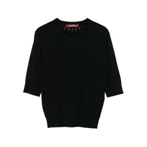 Max Mara Studio }bNX}[ XefBI fB[X jbgEZ[^[EJ[fBK 2526366011600008 Max Mara Studio Sweaters Black Blacks and greys L M S XS yE֐ōz
