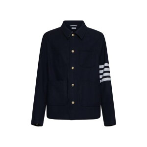 Thom Browne �g���E�u���E�� �����Y �J�W���A���W���P�b�g MJO220UF0522415 Thom Browne Jackets Blue Blue and green 4 2 3 5 �y���������E�֐ō��z