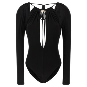 MARINE SERRE �}���[�� �Z�� ���f�B�[�X �{�f�B�X�[�c WTO459ACJER0082BK99 Jewel pendant bodysuit Black FR36 FR38 36 38 40 �y���������E�֐ō��z