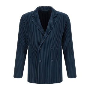 HOMME PLISSE ISSEY MIYAKE �I���v���b�Z �C�b�Z�C �~���P �����Y �u���U�[�E�W���P�b�g HP66JD15076 'Tailored Pleats 1' blazer Blue 1 2 3 4 �y���������E�֐ō��z