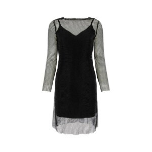 Max Mara �}�b�N�X�}�[�� ���f�B�[�X �����s�[�X�E�h���X�E�I�[���C������ 2382360332600002 Embellished mesh Vezzo mini dress Black 38 40 42 �y���������E�֐ō��z