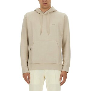 HUGO BOSS ヒューゴボス メンズ スウェット・フーディー 5050613010256713271 SWEATSHIRT WITH LOGO BEIGE L XL M 2XL 【送料無料・関税込】