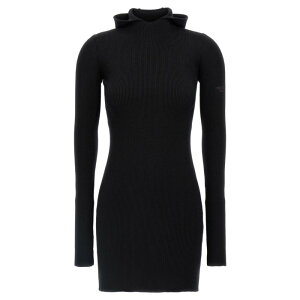 FENDI �t�F���f�B ���f�B�[�X �����s�[�X�E�h���X�E�I�[���C������ FZDC60ASJKF0GME Hooded dress Black IT38 IT40 IT42 IT44 40 42 �y���������E�֐ō��z