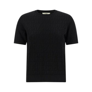 FENDI �t�F���f�B ���f�B�[�X �j�b�g�E�Z�[�^�[�E�J�[�f�B�K�� FZXD57AUZRF0GME FF intarsia sweater Black IT38 IT40 IT42 38 40 42 44 �y���������E�֐ō��z