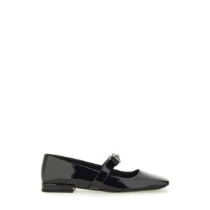 VERSACE ���F���T�[�`�F ���f�B�[�X �t���b�g�V���[�Y 1016073D2VE1B00P PATENT LEATHER BALLERINA GIANNI RIBBON BLACK 381/2 371/2 37.5 36 40 38.5 38 39 37 �y���������E�֐ō��z