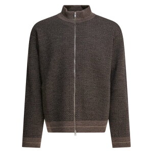Maison Margiela ���]�� �}���W�F�� �����Y �j�b�g�E�Z�[�^�[�E�J�[�f�B�K�� S67HP0033M13183001J Wool zipper sweater Brown L M XL �y���������E�֐ō��z