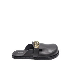 MOSCHINO ���X�L�[�m �����Y �T���_�� MB10162G0MGA0 Ciabatta Chiusa Lettering Black 41 40 44 43 42 �y���������E�֐ō��z