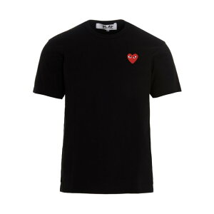 PLAY Comme Des Garcons �v���C �R���f�M�����\�� �����Y T�V���c�E�J�b�g�\�[ AXT1081 Logo patch t-shirt Black L M S XL 2XL XS 3XL 2XS 4XL �y���������E�֐ō��z