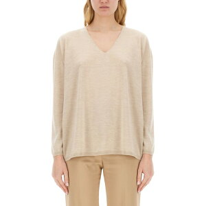Max Mara �}�b�N�X�}�[�� ���f�B�[�X �j�b�g�E�Z�[�^�[�E�J�[�f�B�K�� 2411361101600033002 ARROW JERSEY BEIGE M S XS �y���������E�֐ō��z