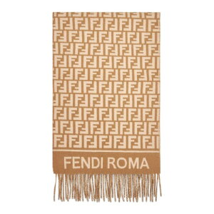 FENDI �t�F���f�B ���f�B�[�X �X�J�[�t�E�}�t���[ FXT113AQCWF0QB8 Fendi Scarfs Camel Brown onesize IT0 �y���������E�֐ō��z