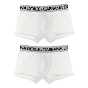 Dolce & Gabbana �h���`�F�K�b�o�[�i �����Y �A���_�[�E�F�A M9D70JONN97W0800 2-Pack logo boxer boxer White 3 4 5 6 7 �y���������E�֐ō��z