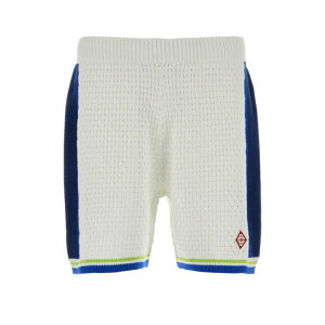 Casablanca �J�T�u�����J �����Y �V���[�g�p���c MSS26KW131101WHITEBLUE White crochet bermuda shorts White S M L XL �y���������E�֐ō��z