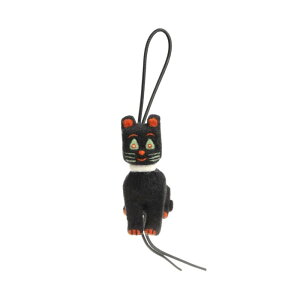 LOEWE ���G�x ���f�B�[�X �L�[�����O�E�L�[�P�[�X C621232XPG1109 Felt cat charm by Louis Wain Black onesize IT0 �y���������E�֐ō��z
