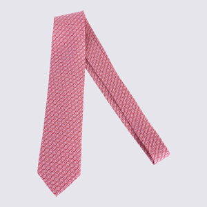 FERRAGAMO tFK Y lN^C 768531350948005 Ferragamo Ties Pink Light and natural onesize yE֐ōz