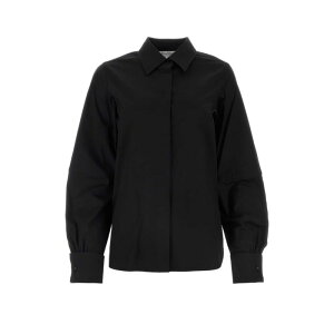 Max Mara �}�b�N�X�}�[�� ���f�B�[�X �V���c�E�u���E�X 2311160436600011 Black stretch poplin Pagina shirt Black 34 36 38 40 42 �y���������E�֐ō��z
