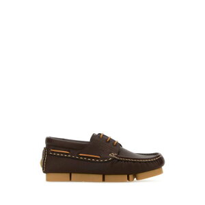 FENDI �t�F���f�B �����Y ���[�t�@�[ 7D1685TDKF0QR5 Chocolate leather Fendi Deck loafers Brown 9 8 7 10 6 �y���������E�֐ō��z