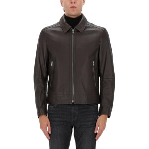 HUGO BOSS �q���[�S�{�X �����Y ���U�[&�t�@�[�W���P�b�g�E�R�[�g 5054321410273355244 LEATHER JACKET BROWN 48 52 54 44 50 46 56 �y���������E�֐ō��z