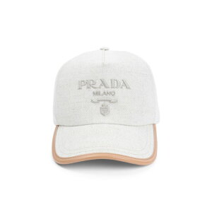 Prada �v���_ �����Y �X�q 2HC179ZPXF0018 Melange sand cotton blend baseball cap Beige o Tan S M L XL �y���������E�֐ō��z