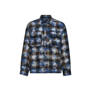 Palm Angels �p�[���G���W�F���X �����Y �V���c�E�u���E�X PMGE043S25FAB0034003 Palm Angels Shirts Blue Blue and green 48 52 46 50 �y���������E�֐ō��z