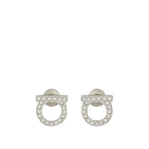 FERRAGAMO tFK fB[X sAXECO 696577760123002 Gancini Crystals Earrings Silver onesize yE֐ōz