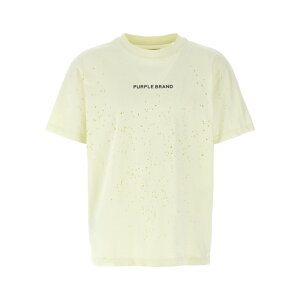 PURPLE �p�[�v�� �����Y T�V���c�E�J�b�g�\�[ P117HFGT125IVORY 'Trademark' T-shirt Yellow L M S XL �y���������E�֐ō��z