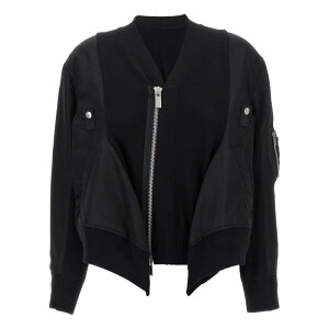 yyVX[p[Z[ ő80%OFF+P2{~zsacai TJC fB[X jbgEZ[^[EJ[fBK 2507996001 Nylon insert cardigan Black 1 2 3 yE֐ōz