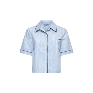 Prada �v���_ ���f�B�[�X �V���c�E�u���E�X P483HROOO16BVF0M10 Prada Shirts 38 40 42 �y���������E�֐ō��z