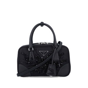 Prada �v���_ ���f�B�[�X �n���h�o�b�O�E�V�����_�[�o�b�O 1BB121VTRO2C4QF0632 RE-EDITION 1978 EMBELLISHED TWO-HANDLE BAG F0632 NERO 1 onesize �y���������E�֐ō��z