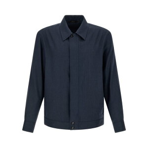 Brioni �u���I�[�j �����Y �J�W���A���W���P�b�g SLWL0LPA1084200 Linen wool blouson Blue L M XL 2XL �y���������E�֐ō��z