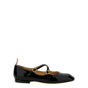 Thom Browne �g���E�u���E�� ���f�B�[�X �t���b�g�V���[�Y FFD143A00216001 'Thom John' ballet flats Black IT36 IT37 IT38 IT39 IT40 38 37 36 39 40 �y���������E�֐ō��z