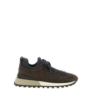 Brunello Cucinelli �u���l���E�N�`�l�� ���f�B�[�X �X�j�[�J�[ MZ60G3087C2803 Suede sneakers Brown 36 37 38 39 40 36.5 37.5 38.5 39.5 41 �y���������E�֐ō��z
