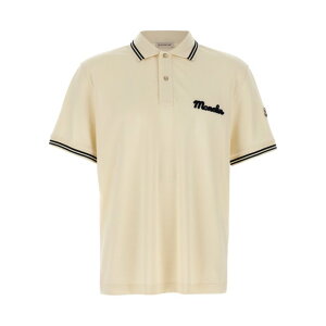 Moncler モンクレール メンズ ポロシャツ K20918A0000589B3G050 Logo embroidery polo shirt Beige L M XL 2XL 【送料無料・関税込】