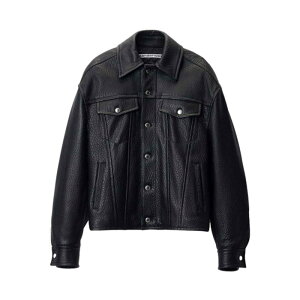 alexanderwang �A���L�T���_�[���� ���f�B�[�X ���U�[&�t�@�[�W���P�b�g�E�R�[�g 1WC4242582001 Leather Jacket Black 2XS �y���������E�֐ō��z