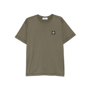 STONE ISLAND �X�g�[���A�C�����h �����Y T�V���c�E�J�b�g�\�[ K2S152100027S0013V0054 SLIM FIT COTTON JERSEY T-SHIRT WITH COMPASS PATCH V0054 MILITARY GREEN L M S XL 2XL �y���������E�֐ō��z