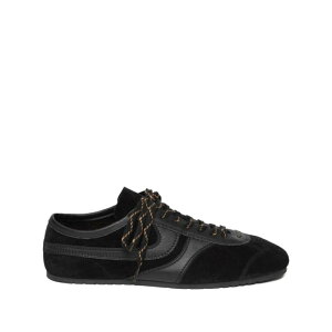 Dries Van Noten �h���X���@���m�b�e�� �����Y �X�j�[�J�[ MS252021726126900 DOUBLE LACING SUEDE SNEAKERS WITH LEATHER INSERTS 900 BLACK 44 45 40 41 42 43 �y���������E�֐ō��z