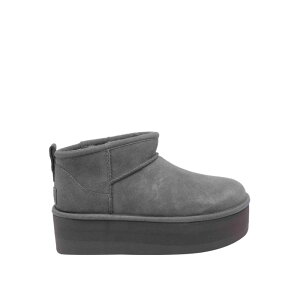 UGG �A�O ���f�B�[�X �u�[�c 1135092CHARCOAL Grey Classic Ultra Mini Platform Booties Grey 5 10 9 8 7 6 �y���������E�֐ō��z