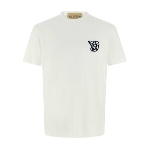 Valentino Garavani ���@�����e�B�m �����Y T�V���c�E�J�b�g�\�[ V3MG10VB2WA03 Valentino Garavani logo embroidery T-shirt White L M S XL 2XL �y���������E�֐ō��z