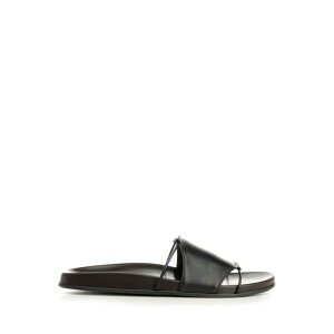 The Row �U�E���E ���f�B�[�X �t���b�g�V���[�Y F1792SN65BLK VIVIENNE SLIDE Black 371/2 EU34 EU35 EU36 EU37 EU38 EU39 EU40 EU41 EU42 EU43 36 37 38 39 40 41 �y���������E�֐ō��z