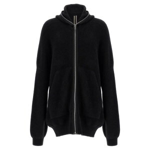 Rick Owens bN IEGX Y jbgEZ[^[EJ[fBK RU02E1688KWP09 Hooded wool cardigan Black M L yE֐ōz