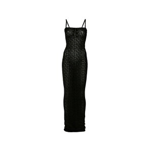 Balmain �o���}�� ���f�B�[�X �����s�[�X�E�h���X�E�I�[���C������ GF1RN325JL77EAP Balmain Dresses Black Blacks and greys 1 2 3 �y���������E�֐ō��z