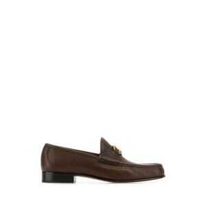 Valentino Garavani ヴァレンティノ メンズ ローファー 6Y2S0J68MILZWX Brown leather VLogo loafers Brown 39 40.5 39.5 43.5 43 40 41 41.5 42 42.5 44 44.5 45 46 【送料無料・関税込】