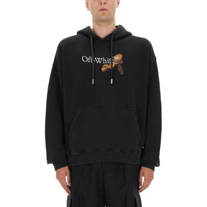 Off-White �I�t�z���C�g �����Y �X�E�F�b�g�E�t�[�f�B�[ OMBB085F25FLE0111301 SWEATSHIRT WITH LOGO BLACK M XL L �y���������E�֐ō��z