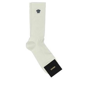 VERSACE ���F���T�[�`�F �����Y �A���_�[�E�F�A 10088351A131052W020 White stretch cotton blend socks White S M L �y���������E�֐ō��z