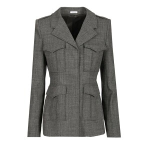 Alexander McQUEEN �A���L�T���_�[�E�}�b�N�C�[�� ���f�B�[�X �u���U�[�E�W���P�b�g 826947QJAFD1121 Uniform-style jacket Grey IT34 IT36 IT38 IT40 IT42 IT44 IT46 IT48 IT50 IT52 IT54 40 42 �y���������E�֐ō��z